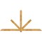 Ekena Millwork Kennewick Rough Sawn Timber Gable Bracket, Western Red Cedar, 96"W x 48"H x 4"D x 4"F, 12/12 Pitch GBW096X48X0404KEN00RWR - alternate 1